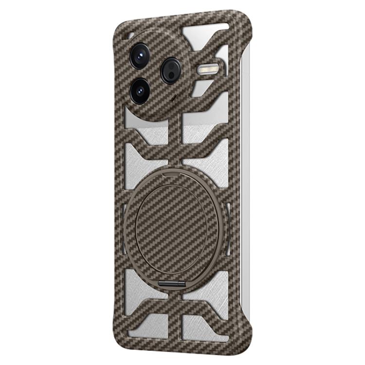 Hollow Carbon Fiber Rotating Bracket MagSafe Phone Case, For Redmi K80 Pro, For Redmi K80, For Redmi K70 / K70 Pro