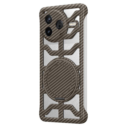 Hollow Carbon Fiber Rotating Bracket MagSafe Phone Case, For Redmi K80 Pro, For Redmi K80, For Redmi K70 / K70 Pro