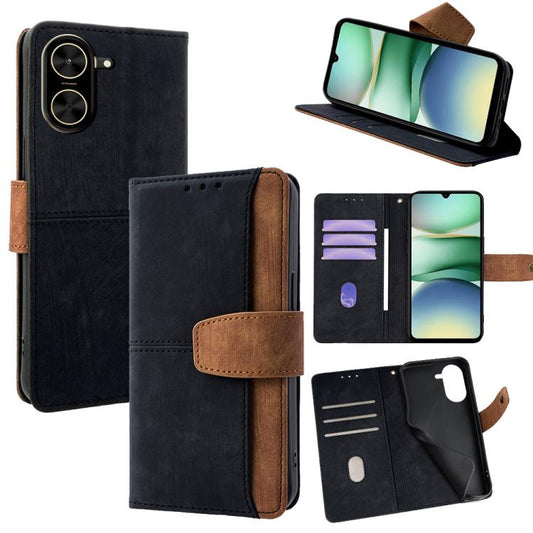 Color Stitching Skin Feel Leather RFID Blocking Phone Case, For Redmi A5 4G 171.7mm, For Redmi Note 14S 4G, For Redmi Note 14 4G 164.84mm, For Redmi Note 14 Pro 5G / 14 Pro+, For Redmi Turbo 4 / Poco X7 Pro 5G, For Redmi Note 14 5G / Poco M7 Pro 5G����...