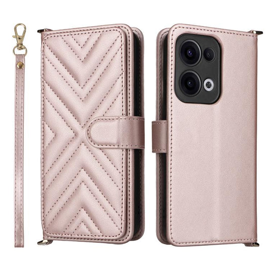 Multifunctional 6-Card Slots Leather Phone Case with Wrist Strap, For OPPO Reno13 5G Global, For OPPO Reno13 F 4G / 5G, For OPPO A3X 5G / 4G / A3 5G / 4G Global, For OPPO Reno12 Pro 5G Global, For OPPO Reno12 5G Global