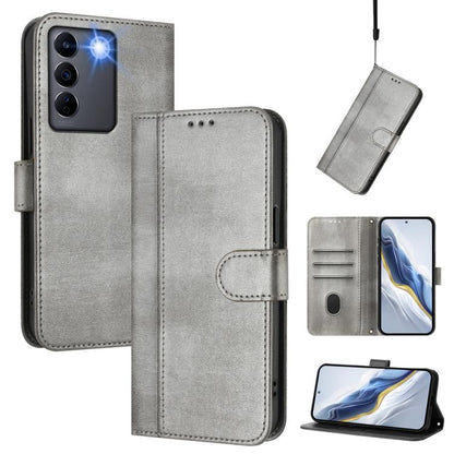 Line Splicing Buckle Retro Leather Phone Case, For vivo V27 5G / V27 Pro 5G Global, For vivo V27e 4G / T2 4G Global, For vivo Y72 5G / Y52 5G / iQOO Z3, For vivo Y35 4G / Y22s 4G / Y22 4G Global, For vivo Y55s 5G 2023 / Y30 5G��������������������������...