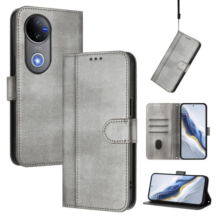 Line Splicing Buckle Retro Leather Phone Case, For vivo Y29 4G Global, For vivo V50 5G Global, For vivo S20 5G, For vivo S20 Pro 5G, For vivo V40 Lite 5G IDN / Y300 5G Global, For vivo V40 Lite 4G IDN / Y300 5G IDN