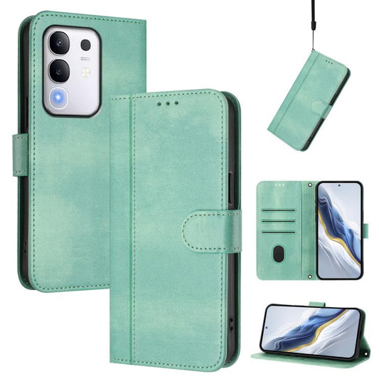 Line Splicing Buckle Retro Leather Phone Case, For vivo Y29 4G Global, For vivo V50 5G Global, For vivo S20 5G, For vivo S20 Pro 5G, For vivo V40 Lite 5G IDN / Y300 5G Global, For vivo V40 Lite 4G IDN / Y300 5G IDN