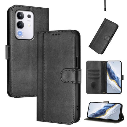 Line Splicing Buckle Retro Leather Phone Case, For vivo Y29 4G Global, For vivo V50 5G Global, For vivo S20 5G, For vivo S20 Pro 5G, For vivo V40 Lite 5G IDN / Y300 5G Global, For vivo V40 Lite 4G IDN / Y300 5G IDN