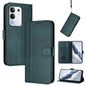 Line Splicing Buckle Retro Leather Phone Case, For vivo Y29 4G Global, For vivo V50 5G Global, For vivo S20 5G, For vivo S20 Pro 5G, For vivo V40 Lite 5G IDN / Y300 5G Global, For vivo V40 Lite 4G IDN / Y300 5G IDN