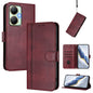 Line Splicing Buckle Retro Leather Phone Case, For vivo Y19 / U3 / Y5s / Z5i / U20, For vivo Y27 4G 2023 Global