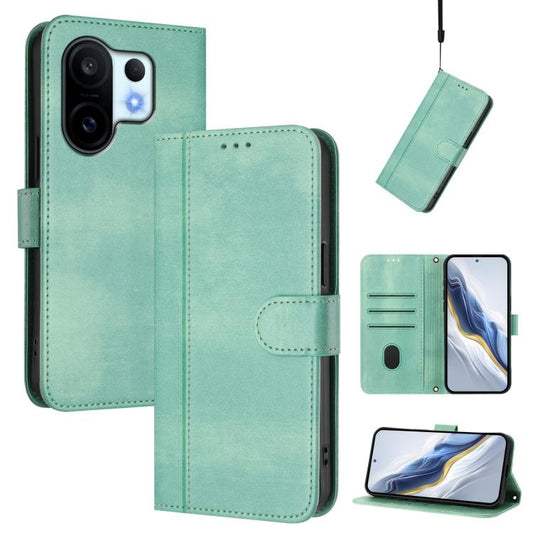 Line Splicing Buckle Retro Leather Phone Case, For vivo S30 Pro mini, For vivo S30, For vivo X200s 5G, For vivo Y39 5G Global, For vivo V50 Lite 5G Global / V40 Lite 4G, For vivo Y04 4G Global / Y29s 5G