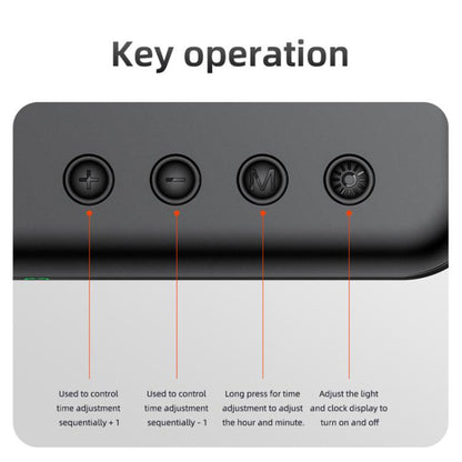 Yesido DS22 5 in 1 Multifunction Clock Wireless Fast Charge Station, For iPhone / Apple Watch / AirPods