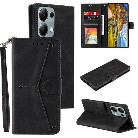 Nail Skin Feel Stitching Calf Texture Leather Phone Case, For OPPO Reno13 Pro