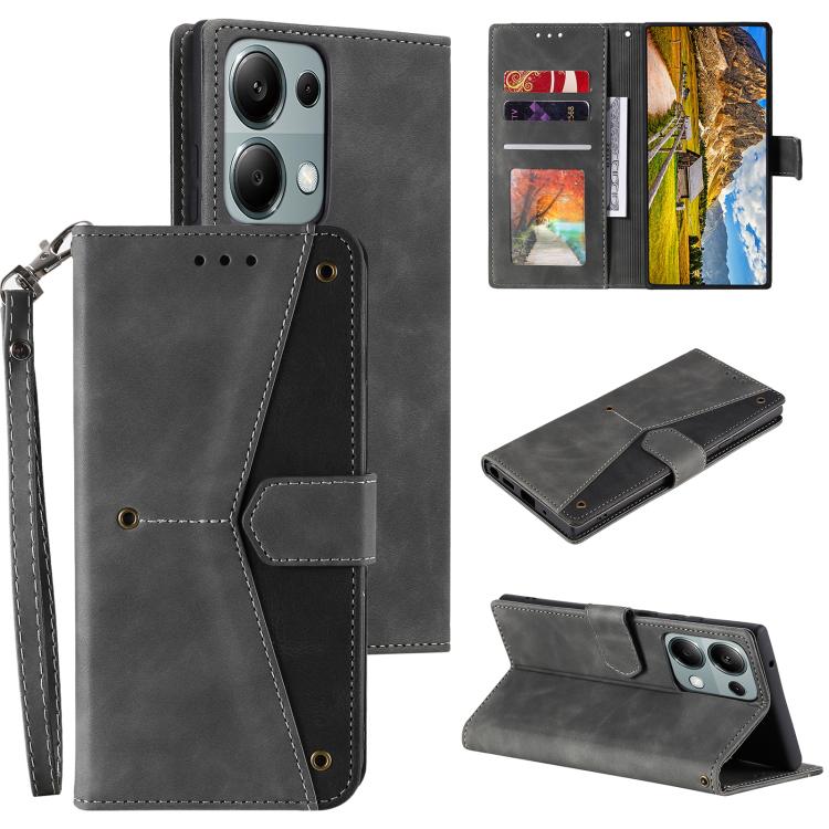 Nail Skin Feel Stitching Calf Texture Leather Phone Case, For OPPO Reno13 Pro
