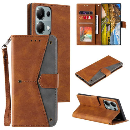 Nail Skin Feel Stitching Calf Texture Leather Phone Case, For OPPO Reno13 Pro