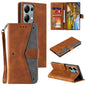 Nail Skin Feel Stitching Calf Texture Leather Phone Case, For OPPO Reno13 Pro