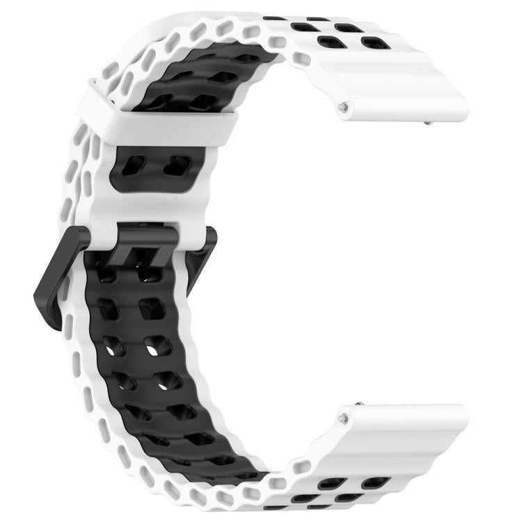 Ocean Dual Pin Buckle Silicone Watch Band, 24mm, 22mm