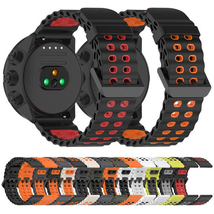 Ocean Dual Pin Buckle Silicone Watch Band, 24mm, 22mm