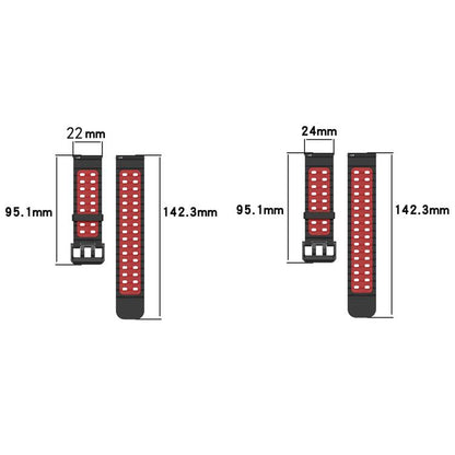 Ocean Dual Pin Buckle Silicone Watch Band, 24mm, 22mm