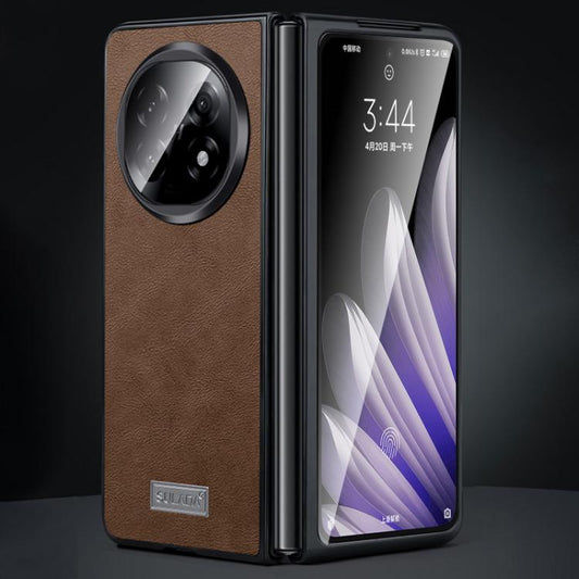 SULADA Shockproof TPU Hybrid Handmade Leather Phone Case, For OPPO Find N5