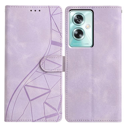 Triangles Embossed Leather Phone Case, For OPPO A79 5G / A2 5G, For OPPO A5 5G Global, For OPPO Reno14 Pro 5G Global, For OPPO Reno14 5G Global, For OPPO A5 Pro 5G Global, For OPPO Reno13 Pro, For OPPO Reno12 Pro 5G Global, For OPPO Reno12 5G Global