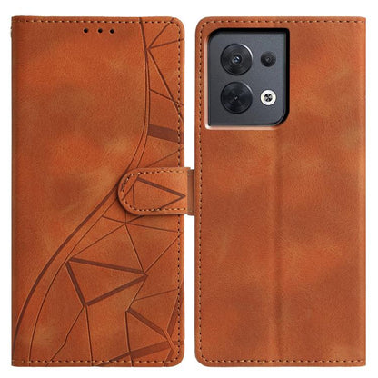 Triangles Embossed Leather Phone Case, For OPPO Reno8 Lite 5G / Reno7 Z, For OPPO A57 / A77 5G, For OPPO Reno8 Pro 5G Global, For OPPO Reno8 5G Global, For OPPO Find X5 Pro, For OPPO Find X5, For OPPO Find X5 Lite, For OPPO A96 / A76 / A36