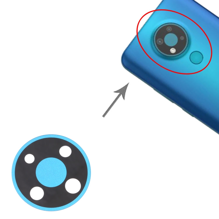 10 PCS Back Camera Lens for Nokia 3.4 TA-1288 TA-1285 TA-1283, For Nokia 3.4  (Blue), For Nokia 3.4  (Purple)