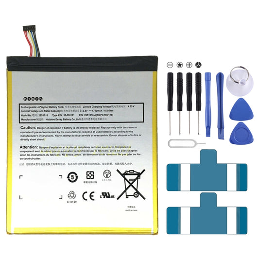 For Amazon Kindle Fire HD 8 6th Gen PR53DC 4750mAh Li-polymer Battery Replacement, For Amazon Kindle Fire HD 8 6th Gen