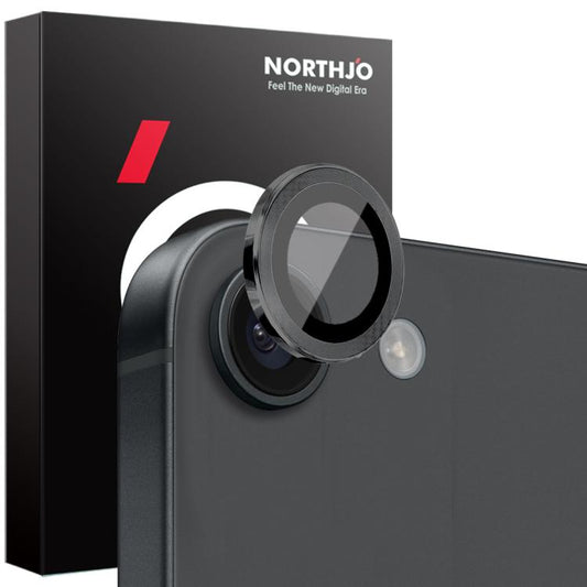 NORTHJO Camera Lens Protector CD Metal Ring Tempered Glass Film, For iPhone 16e