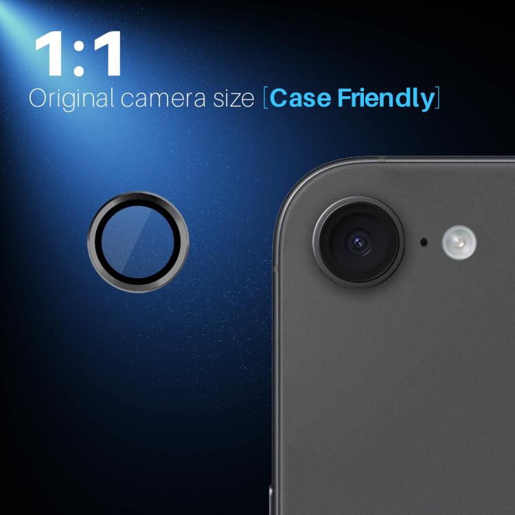 NORTHJO Camera Lens Protector CD Metal Ring Tempered Glass Film, For iPhone 16e