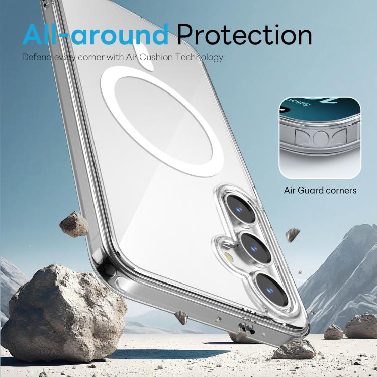 NORTHJO 3 in 1 PC MagSafe Phone Case with Screen Film and Lens Film, For Samsung Galaxy S25 5G, For Samsung Galaxy S25+ 5G, For Samsung Galaxy S24+ 5G, For Samsung Galaxy S24 5G