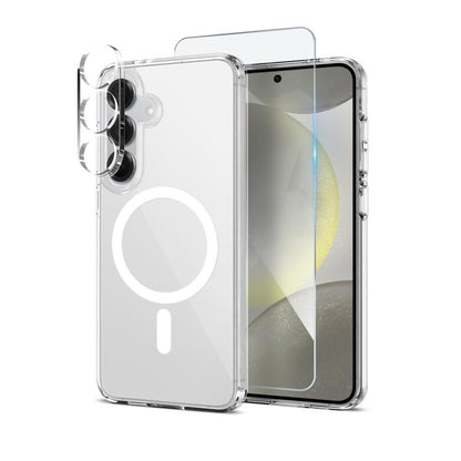 NORTHJO 3 in 1 PC MagSafe Phone Case with Screen Film and Lens Film, For Samsung Galaxy S25 5G, For Samsung Galaxy S25+ 5G, For Samsung Galaxy S24+ 5G, For Samsung Galaxy S24 5G