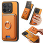 Retro Cross Leather Ring Vertical Insert Card Bag MagSafe Phone Case, For Redmi Note 13 Pro+ 5G, For Redmi K60 Ultra, For Xiaomi 13T Pro 5G, For Xiaomi 13T 5G, For Redmi Note 13 Pro 4G / Poco M6 Pro 4G, For Redmi K70E / Poco X6 Pro 5G