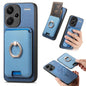 Retro Cross Leather Ring Vertical Insert Card Bag MagSafe Phone Case, For Redmi Note 13 Pro+ 5G, For Redmi K60 Ultra, For Xiaomi 13T Pro 5G, For Xiaomi 13T 5G, For Redmi Note 13 Pro 4G / Poco M6 Pro 4G, For Redmi K70E / Poco X6 Pro 5G