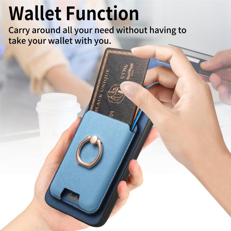 Retro Cross Leather Ring Vertical Insert Card Bag MagSafe Phone Case, For Redmi Note 13 Pro+ 5G, For Redmi K60 Ultra, For Xiaomi 13T Pro 5G, For Xiaomi 13T 5G, For Redmi Note 13 Pro 4G / Poco M6 Pro 4G, For Redmi K70E / Poco X6 Pro 5G