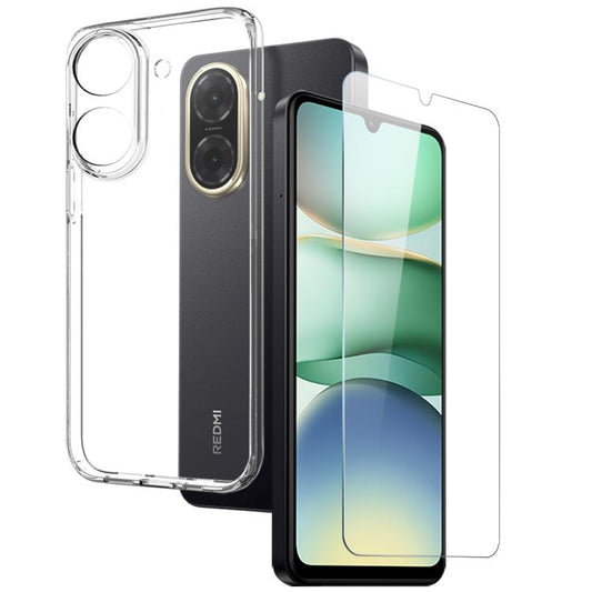 NORTHJO 2 in 1 TPU Phone Case Screen Protector Tempered Glass Film, For Xiaomi Redmi A5 4G 171.7mm, For Xiaomi Redmi Note 14S 4G, For Xiaomi Redmi Note 14 4G 164.84mm, For Xiaomi Redmi Note 14 Pro 4G, For Xiaomi Redmi Note 14 4G 163.25mm���������������...