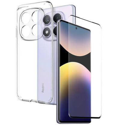 NORTHJO 2 in 1 TPU Phone Case Screen Protector Tempered Glass Film, For Xiaomi Redmi A5 4G 171.7mm, For Xiaomi Redmi Note 14S 4G, For Xiaomi Redmi Note 14 4G 164.84mm, For Xiaomi Redmi Note 14 Pro 4G, For Xiaomi Redmi Note 14 4G 163.25mm���������������...
