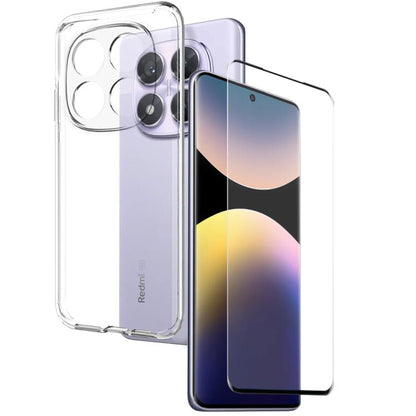 NORTHJO 2 in 1 TPU Phone Case Screen Protector Tempered Glass Film, For Xiaomi Redmi A5 4G 171.7mm, For Xiaomi Redmi Note 14S 4G, For Xiaomi Redmi Note 14 4G 164.84mm, For Xiaomi Redmi Note 14 Pro 4G, For Xiaomi Redmi Note 14 4G 163.25mm���������������...
