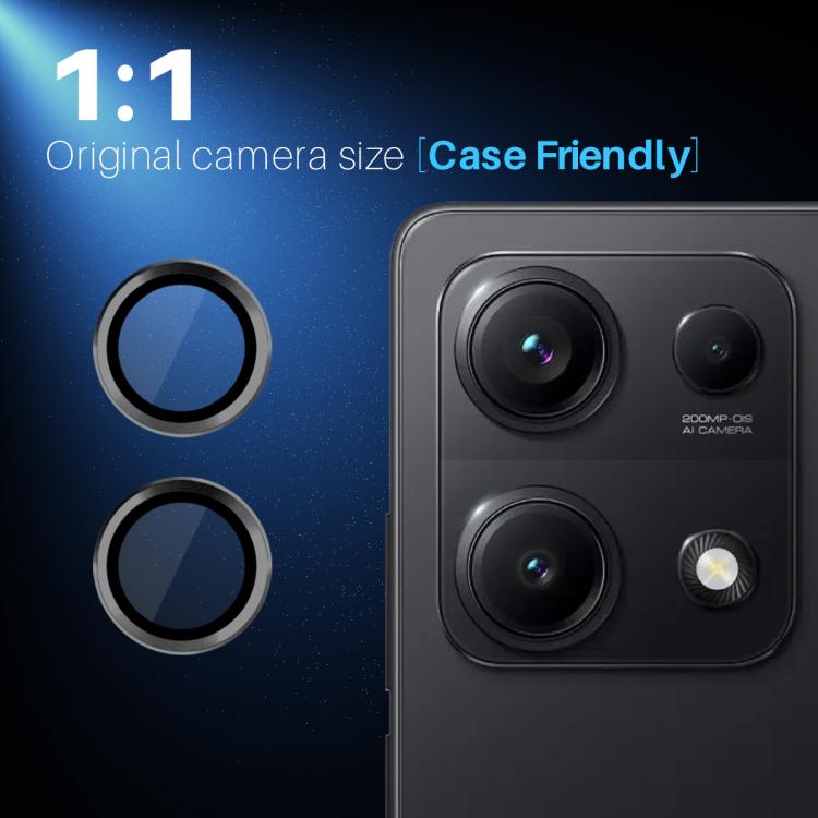 NORTHJO Camera Lens Protector CD Metal Ring Tempered Glass Film, For Xiaomi Redmi Note 14S 4G, For Xiaomi Redmi Note 14 Pro 4G, For Xiaomi Redmi Note 14 4G 163.25mm, For Xiaomi Redmi Note 14 5G, For Xiaomi Redmi Note 14 Pro 5G
