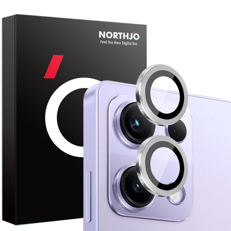 NORTHJO Camera Lens Protector CD Metal Ring Tempered Glass Film, For Xiaomi Redmi Note 14S 4G, For Xiaomi Redmi Note 14 Pro 4G, For Xiaomi Redmi Note 14 4G 163.25mm, For Xiaomi Redmi Note 14 5G, For Xiaomi Redmi Note 14 Pro 5G