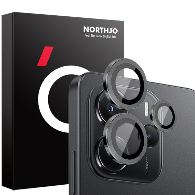 NORTHJO Camera Lens Protector CD Metal Ring Tempered Glass Film, For Xiaomi Redmi Note 14S 4G, For Xiaomi Redmi Note 14 Pro 4G, For Xiaomi Redmi Note 14 4G 163.25mm, For Xiaomi Redmi Note 14 5G, For Xiaomi Redmi Note 14 Pro 5G