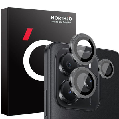 NORTHJO Camera Lens Protector CD Metal Ring Tempered Glass Film, For Xiaomi Redmi Note 14S 4G, For Xiaomi Redmi Note 14 Pro 4G, For Xiaomi Redmi Note 14 4G 163.25mm, For Xiaomi Redmi Note 14 5G, For Xiaomi Redmi Note 14 Pro 5G
