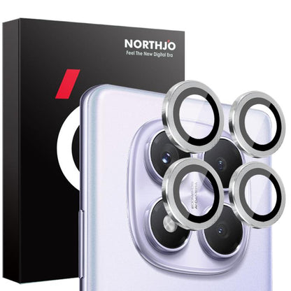 NORTHJO Camera Lens Protector CD Metal Ring Tempered Glass Film, For Xiaomi Redmi Note 14S 4G, For Xiaomi Redmi Note 14 Pro 4G, For Xiaomi Redmi Note 14 4G 163.25mm, For Xiaomi Redmi Note 14 5G, For Xiaomi Redmi Note 14 Pro 5G