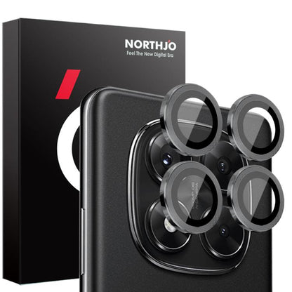 NORTHJO Camera Lens Protector CD Metal Ring Tempered Glass Film, For Xiaomi Redmi Note 14S 4G, For Xiaomi Redmi Note 14 Pro 4G, For Xiaomi Redmi Note 14 4G 163.25mm, For Xiaomi Redmi Note 14 5G, For Xiaomi Redmi Note 14 Pro 5G
