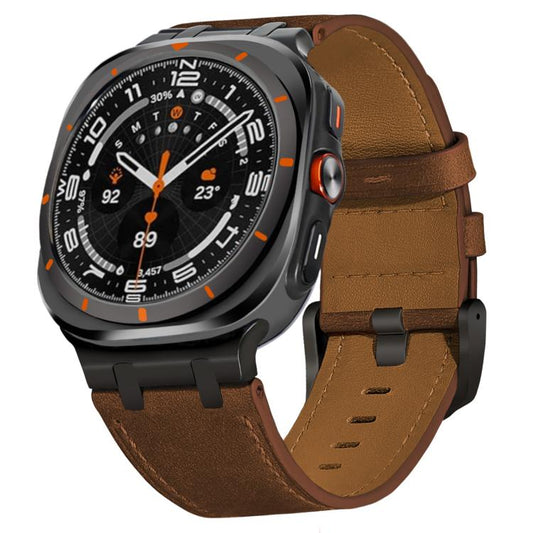 Crazy Horse Leather Watch Band, For Samsung Galaxy Watch Ultra 47mm