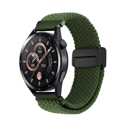 Magnetic Buckle Nylon Braided Watch Band, 20mm, 22mm
