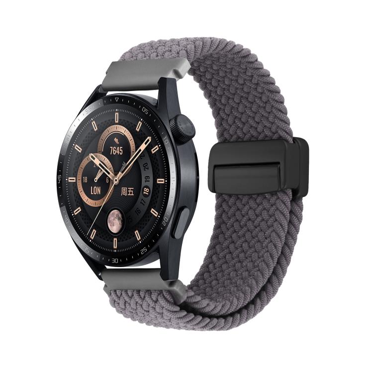 Magnetic Buckle Nylon Braided Watch Band, 20mm, 22mm