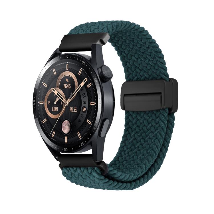 Magnetic Buckle Nylon Braided Watch Band, 20mm, 22mm