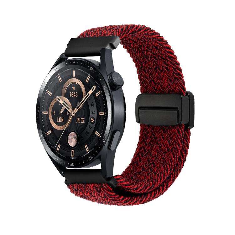 Magnetic Buckle Nylon Braided Watch Band, 20mm, 22mm