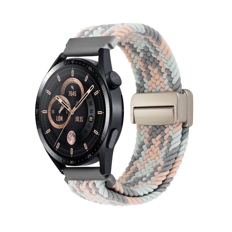 Magnetic Buckle Nylon Braided Watch Band, 20mm, 22mm