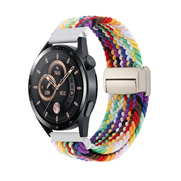 Magnetic Buckle Nylon Braided Watch Band, 20mm, 22mm