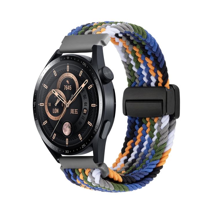 Magnetic Buckle Nylon Braided Watch Band, 20mm, 22mm
