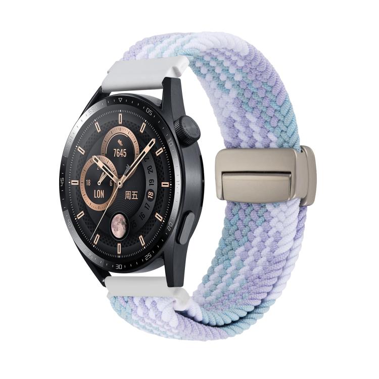 Magnetic Buckle Nylon Braided Watch Band, 20mm, 22mm