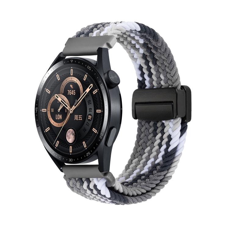 Magnetic Buckle Nylon Braided Watch Band, 20mm, 22mm